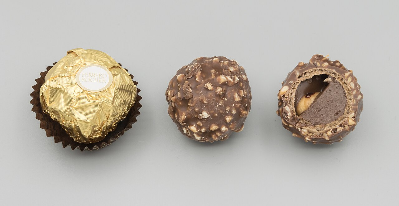 Haselnuss-Schokoladenpraline (Gianduja-Typ) in der Süßwarenindustrie