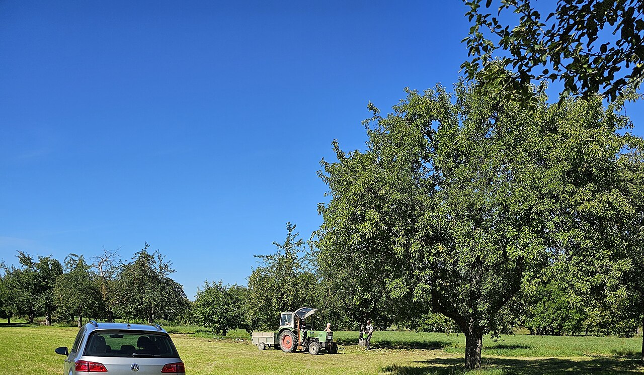 Landwirtschaftsmaschine bei der Arbeit, Teil des Fuhrparks eines Betriebs